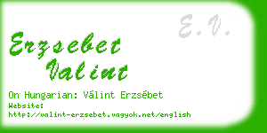 erzsebet valint business card